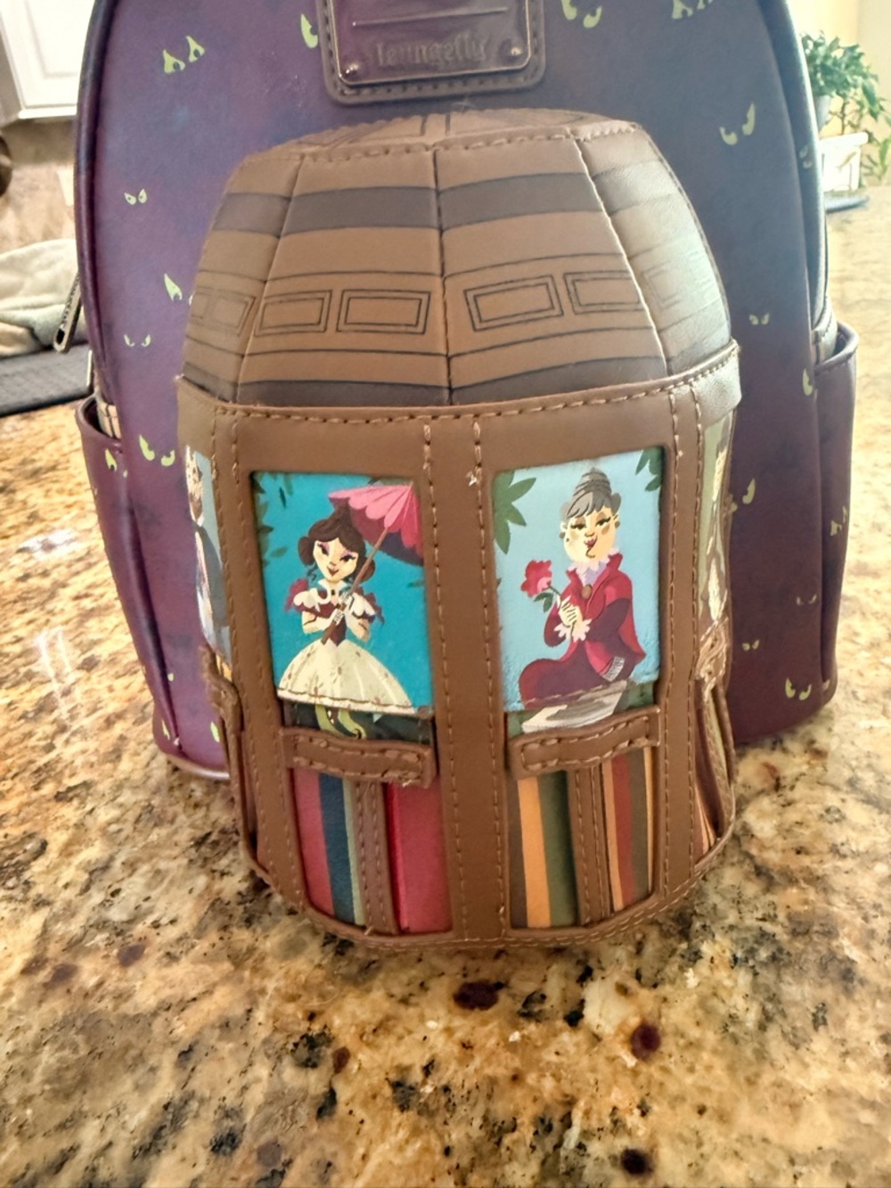 Disney x Loungefly Haunted Mansion Stretching Room - Burgundy & Brown - Picture 2 of 9